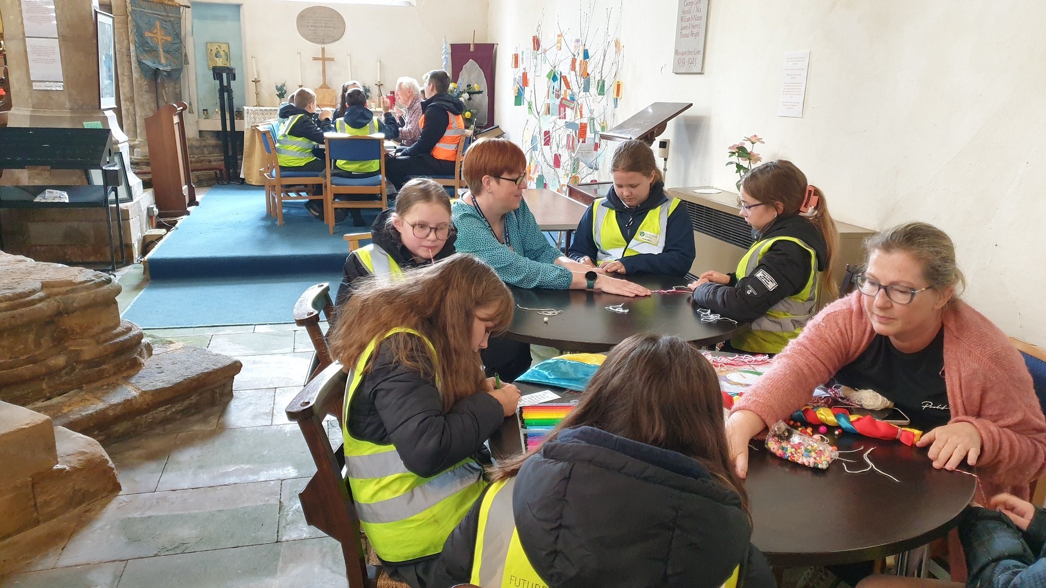 Wyberton Primary Academy pupils experiencing church at St Leodegar's